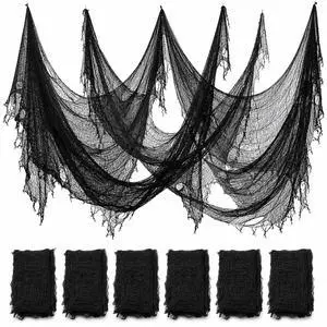 6 Pack Black Halloween Creepy Cloth 30 × 75 Inch - Halloween Cheesecloth Decoration Spooky Scary Gauze Black Cheese Cloth for Party Supplies Outdoor Yard Home Wall Doorway 6 Pack Black Halloween Creepy Cloth 30 × 75 Inch - Halloween Cheesecloth Decoration Spooky Scary Gauze Black Cheese Cloth for Party Supplies Outdoor Yard Home Wall Doorway