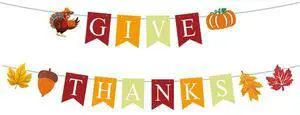 Thanksgiving Celebration Banner, Colorful Give Thanks with Red, Orange, Golden Color, with Turkey, Pumpkin, Autumn Leaves, Festive Fall Decor for Home, Office, Autumn Party, Harvest Celebration Thanksgiving Celebration Banner, Colorful Give Thanks with Red, Orange, Golden Color, with Turkey, Pumpkin, Autumn Leaves, Festive Fall Decor for Home, Office, Autumn Party, Harvest Celebration