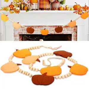 Fall Felt Garland Thanksgiving Decorations Hanging Banner Decor for Home Autumn Fall Holiday Decoration Harvest Party Supplies (1Pcs Pumpkin Bead) Fall Felt Garland Thanksgiving Decorations Hanging Banner Decor for Home Autumn Fall Holiday Decoration Harvest Party Supplies (1Pcs Pumpkin Bead)