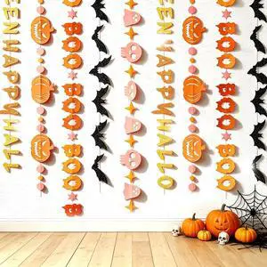 Halloween Decorations Happy Halloween Banner Paper Garland Halloween Decorations Happy Halloween Banner Paper Garland