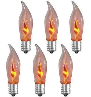 Flame Light Bulbs, E12 Chandelier Base Real Flickering Effect | Upgraded Candle Flickering Fire Light Bulb for Halloween Christmas Party Porch Indoor & Outdoor Home Decor - 6 Pack Flame Light Bulbs, E12 Chandelier Base Real Flickering Effect | Upgraded Candle Flickering Fire Light Bulb for Halloween Christmas Party Porch Indoor & Outdoor Home Decor - 6 Pack