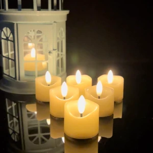 Battery Operated Flameless Votive LED Little Candle Fake Night Light 6 Pack | Realistic Bright Flickering Electric Tea Light Halloween Pumpkin Christmas Wedding Party Table Centerpiece Funeral Battery Operated Flameless Votive LED Little Candle Fake Night Light 6 Pack | Realistic Bright Flickering Electric Tea Light Halloween Pumpkin Christmas Wedding Party Table Centerpiece Funeral