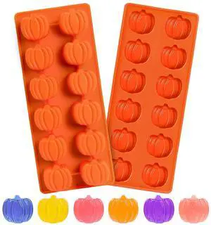 2 Pcs Pumpkin Silicone Molds, Halloween Pumpkin Chocolate Molds, Fall Pumpkin Candy Mold for DIY Cake, Chocolate, Candy, Jelly, Wax Melt, Ice Cubes (12 Cavity) 2 Pcs Pumpkin Silicone Molds, Halloween Pumpkin Chocolate Molds, Fall Pumpkin Candy Mold for DIY Cake, Chocolate, Candy, Jelly, Wax Melt, Ice Cubes (12 Cavity)