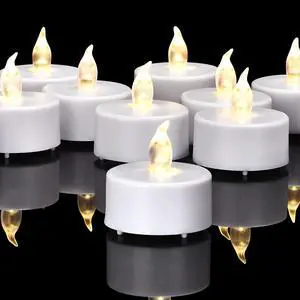 Battery Operated Flameless Tea Lights,Warm White 24Pack for Decoration | Flickering Electric Votive Candle Realistic and Bright for Seasonal, Festive Celebrations and Holiday Gifts Long Lasting Battery Operated Flameless Tea Lights,Warm White 24Pack for Decoration | Flickering Electric Votive Candle Realistic and Bright for Seasonal, Festive Celebrations and Holiday Gifts Long Lasting