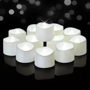 Battery Operated Tea Lights, 200+Hour Flickering Flameless Candles | Cool White Electric Realistic Votive LED Tea Lights for Wedding Party Table Thanksgiving Christmas Decorations, Pack of 12 Battery Operated Tea Lights, 200+Hour Flickering Flameless Candles | Cool White Electric Realistic Votive LED Tea Lights for Wedding Party Table Thanksgiving Christmas Decorations, Pack of 12