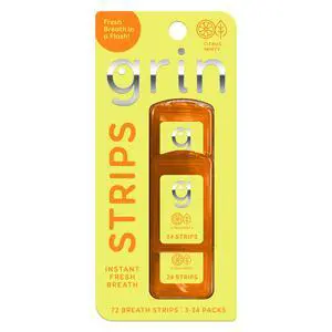 Citrus Minty Breath Strips, Instant Breath Freshener Strips, Sugar-Free Dissolving Mint Strips, No Water Needed, Portable Pocket Cases, Citrus Mint Flavor, 72 Count (3 x 24) Citrus Minty Breath Strips, Instant Breath Freshener Strips, Sugar-Free Dissolving Mint Strips, No Water Needed, Portable Pocket Cases, Citrus Mint Flavor, 72 Count (3 x 24)
