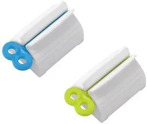 2pcs Rolling Tube Toothpaste Squeezer Toothpaste Seat Holder Stand for Bathroom Accessories1Blue1Gree 2pcs Rolling Tube Toothpaste Squeezer Toothpaste Seat Holder Stand for Bathroom Accessories1Blue1Gree