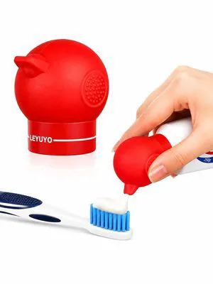 Toothpaste Tube Squeezer for Kids, Self Closing Dispenser Cap | Silicone Toothpaste Cap, Self-sealing Toothpaste Dispener, No Mess Tube Dispenser, Precise Dosing for Kids, Adults Toothpaste Tube Squeezer for Kids, Self Closing Dispenser Cap | Silicone Toothpaste Cap, Self-sealing Toothpaste Dispener, No Mess Tube Dispenser, Precise Dosing for Kids, Adults