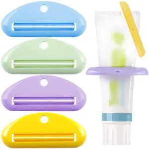 4Pcs Toothpaste Squeezer,Plastic Toothpaste Tube Squeezer Toothpaste Dispenser Hanging Toothpaste Clip Toothpaste Holder for Bathroom,Suitable for Toothpaste Cream Cosmetics and Paint(Colorful) 4Pcs Toothpaste Squeezer,Plastic Toothpaste Tube Squeezer Toothpaste Dispenser Hanging Toothpaste Clip Toothpaste Holder for Bathroom,Suitable for Toothpaste Cream Cosmetics and Paint(Colorful)