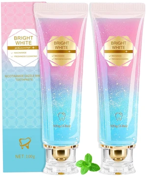 2 PCS Niacinamide Whitening Toothpaste, Niacinamide Toothpaste Intensive Whitens Teeth, Protects Tooth Enamel, Stain Removal & Freshens Breath, Fuoride-Free Whitening Toothpastes for Brilliant Smile 2 PCS Niacinamide Whitening Toothpaste, Niacinamide Toothpaste Intensive Whitens Teeth, Protects Tooth Enamel, Stain Removal & Freshens Breath, Fuoride-Free Whitening Toothpastes for Brilliant Smile