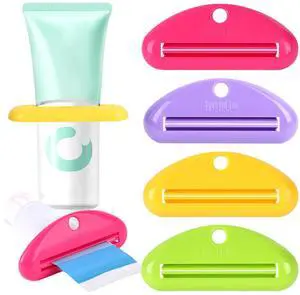 Toothpaste Tube Squeezer Dispenser, 4 PCS | Hanging ToothPaste Clips Roller Squeezer Holder for Saving Toothpaste, Facial Cleanser Creams Paint Toothpaste Tube Squeezer Dispenser, 4 PCS | Hanging ToothPaste Clips Roller Squeezer Holder for Saving Toothpaste, Facial Cleanser Creams Paint