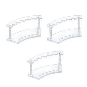 3 Pcs Acrylic Pen Display Stand, 6-Slot Clear Pen Holder Rack for Makeup Brushes, Art Pens, Writing Tools - Desktop Organizer for Office, Home, Craft Shows 3 Pcs Acrylic Pen Display Stand, 6-Slot Clear Pen Holder Rack for Makeup Brushes, Art Pens, Writing Tools - Desktop Organizer for Office, Home, Craft Shows