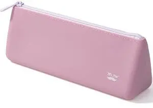 Silicone Pencil Case Pouch, Dusty Pink | Aesthetic Triangular Design, Multipurpose, Aesthetic Pencil Case Small, Silicone Makeup Bag Silicone Pencil Case Pouch, Dusty Pink | Aesthetic Triangular Design, Multipurpose, Aesthetic Pencil Case Small, Silicone Makeup Bag