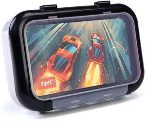 Recycled Plastic Pencil Box for Boys, 2-Compartment Case, Race Car Recycled Plastic Pencil Box for Boys, 2-Compartment Case, Race Car