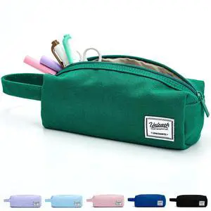 Pencil Pouch, High-Capacity Zipper Pencil Case for Girls & Boys | Soft Canvas Pencil Bag, 1200mL Capacity Pencil Box, School Supplies for Kids, Cute Simple Preppy Aesthetic, Green Pencil Pouch, High-Capacity Zipper Pencil Case for Girls & Boys | Soft Canvas Pencil Bag, 1200mL Capacity Pencil Box, School Supplies for Kids, Cute Simple Preppy Aesthetic, Green