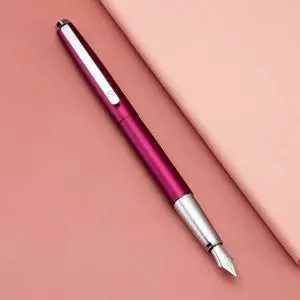 525 Purple Red Metal Fountain Pen, Extra Fine Nib Classic Pen Includes Metal Pen Case and Refillable Converter 525 Purple Red Metal Fountain Pen, Extra Fine Nib Classic Pen Includes Metal Pen Case and Refillable Converter