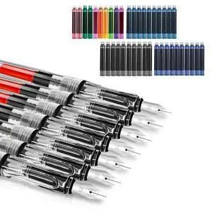 Calligraphy Set, 7 Pcs Fountain Pen with Different Replaceable Nib and 40 Replaceable Ink Cartridge in 11 Color for Beginner Writing and Drawing Calligraphy Kit Calligraphy Set, 7 Pcs Fountain Pen with Different Replaceable Nib and 40 Replaceable Ink Cartridge in 11 Color for Beginner Writing and Drawing Calligraphy Kit