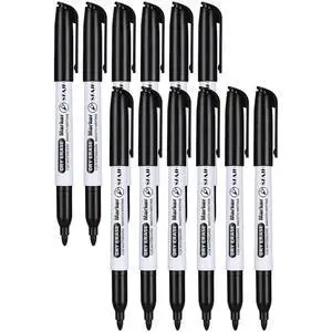 Fine Tip Dry Erase Markers, 12 Pack, Black, Low Odor, Non-Toxic | Easily Erases, Perfect for Whiteboards & Non-Porous Surface, Ideal for Classroom, Office, Home, Teacher Supplies Fine Tip Dry Erase Markers, 12 Pack, Black, Low Odor, Non-Toxic | Easily Erases, Perfect for Whiteboards & Non-Porous Surface, Ideal for Classroom, Office, Home, Teacher Supplies