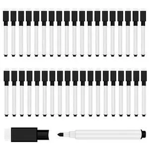50 Pcs Magnetic Dry Erase Markers, Fine Point Tip, Black | Mini White Board Markers, with Eraser Cap, Bulk for Student, Office School Supplies 50 Pcs Magnetic Dry Erase Markers, Fine Point Tip, Black | Mini White Board Markers, with Eraser Cap, Bulk for Student, Office School Supplies