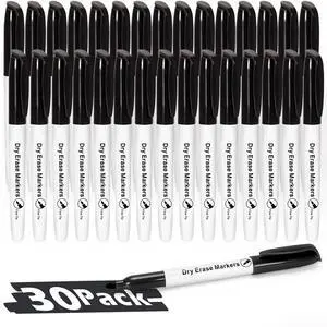 Black Dry Erase Markers, Fine Tip Whiteboard Markers, 30 Count | Washable Dry Erase Pens for Kids and Teachers, Ideal for Classroom, Home Back to School Supplies Black Dry Erase Markers, Fine Tip Whiteboard Markers, 30 Count | Washable Dry Erase Pens for Kids and Teachers, Ideal for Classroom, Home Back to School Supplies