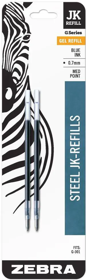 Steel Gel Refill, Fits G-301, G-450, G-750, Blue Ink, 0.7mm, 2-Pk | JK-Refill, Medium Point, Smooth and Consistent Writing Performances, Office Supplies (88122) Steel Gel Refill, Fits G-301, G-450, G-750, Blue Ink, 0.7mm, 2-Pk | JK-Refill, Medium Point, Smooth and Consistent Writing Performances, Office Supplies (88122)