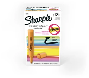 Tank Style Highlighters, Chisel Tip, Fluorescent Orange, Box of 12 Tank Style Highlighters, Chisel Tip, Fluorescent Orange, Box of 12