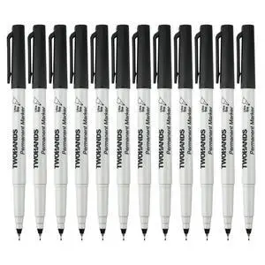 Permanent Markers Ultra Fine Tip Black,0.5mm,12 Count | Fine Point For Metal,Wood,Stones,Glass,21618 Permanent Markers Ultra Fine Tip Black,0.5mm,12 Count | Fine Point For Metal,Wood,Stones,Glass,21618