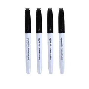 Fine Tip Point Permanent Markers for Office, School, and Home Use, Black, 4 Pack Fine Tip Point Permanent Markers for Office, School, and Home Use, Black, 4 Pack