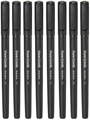 Write Bros Ballpoint Stick Pen, Black Ink with Black Barrel, 1mm Medium Point - 8 Pack (2140570) Write Bros Ballpoint Stick Pen, Black Ink with Black Barrel, 1mm Medium Point - 8 Pack (2140570)