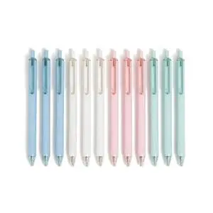 U-Eco Recycled Gel Click Pens, Set of 12, Pastel Speckle, Medium (0.7 mm) Point, Black Ink U-Eco Recycled Gel Click Pens, Set of 12, Pastel Speckle, Medium (0.7 mm) Point, Black Ink