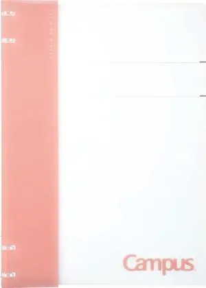 Campus Refillable Notebook, A4 2x2 Slim Ring Binder Notebook with Customizable Title Page, 40 Sheets Capacity. Suitable for 30 Holes Loose Leaf Paper, Pink (RU-NP174P) Campus Refillable Notebook, A4 2x2 Slim Ring Binder Notebook with Customizable Title Page, 40 Sheets Capacity. Suitable for 30 Holes Loose Leaf Paper, Pink (RU-NP174P)