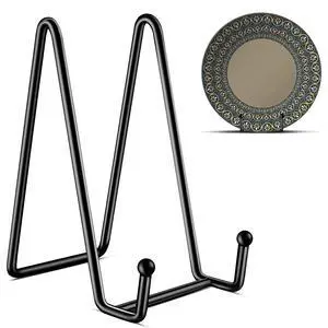 3 Pack 6 Inch Plate Stands for Display, Plate Holder Display Stand, Picture Frame Stand Black Metal Frame Holder Stands for Book,Small Easel,Decorative Plate,Photo and Platter,Tabletop Art 3 Pack 6 Inch Plate Stands for Display, Plate Holder Display Stand, Picture Frame Stand Black Metal Frame Holder Stands for Book,Small Easel,Decorative Plate,Photo and Platter,Tabletop Art