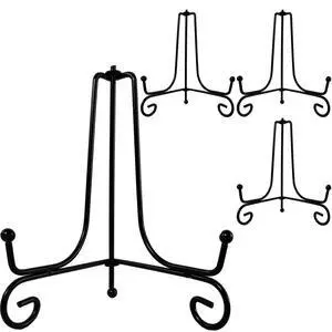 4PCS Premium Black Iron Plate Stands for Display 6 Inch, Decorative Solid Metal Plate Holders for Displaying, Mini Easel, Frame, Book, Card, Plaque, Bowl, Picture Stands for Display 4PCS Premium Black Iron Plate Stands for Display 6 Inch, Decorative Solid Metal Plate Holders for Displaying, Mini Easel, Frame, Book, Card, Plaque, Bowl, Picture Stands for Display