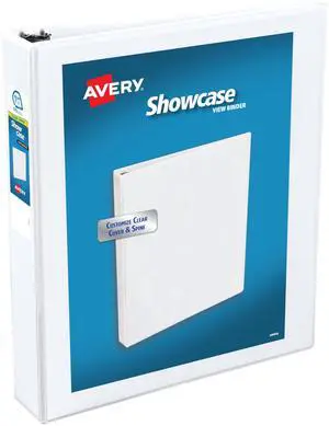 Showcase 3 Ring Binder, 1.5" Slant Rings, 1 White Binder | For School, Home and Everyday Use, Clear View Covers, Interior Storage Pockets, Nonstick PVC-Free Material, Lay-Flat Pages Showcase 3 Ring Binder, 1.5" Slant Rings, 1 White Binder | For School, Home and Everyday Use, Clear View Covers, Interior Storage Pockets, Nonstick PVC-Free Material, Lay-Flat Pages