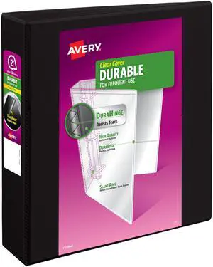 Durable View 3 Ring Binder, 2" Slant Rings, 1 Black Binder | For Daily School, Home and Office Use, DuraHinge Tear-Resistant Spine, DuraEdge Split-Resistant Edges, Nonstick Pockets Durable View 3 Ring Binder, 2" Slant Rings, 1 Black Binder | For Daily School, Home and Office Use, DuraHinge Tear-Resistant Spine, DuraEdge Split-Resistant Edges, Nonstick Pockets