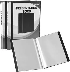 Small Presentation Binder with Sleeves 2 Pack 5.5 x 8.5 Portfolios | Black Poly, 24 Top Loading Pockets Display 48 Pages for Playbills, Sketches, Photos, Notes, Brochures Small Presentation Binder with Sleeves 2 Pack 5.5 x 8.5 Portfolios | Black Poly, 24 Top Loading Pockets Display 48 Pages for Playbills, Sketches, Photos, Notes, Brochures