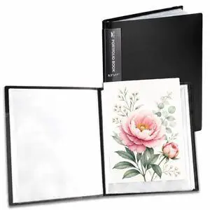Pocket Binder with Plastic Sleeves & Elastic Band, 10"x12" | 72 Plastic Sleeves, 144 Pages, Large Capacity Presentation Book with Clear Sheet Protectors for Art, Documents & Displays Pocket Binder with Plastic Sleeves & Elastic Band, 10"x12" | 72 Plastic Sleeves, 144 Pages, Large Capacity Presentation Book with Clear Sheet Protectors for Art, Documents & Displays