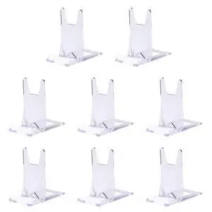 8 Pcs Book Display Stand, Acrylic Book Stand for Comics, Magazines, Postcards, Art, DVDs, Albums, and Wallets 8 Pcs Book Display Stand, Acrylic Book Stand for Comics, Magazines, Postcards, Art, DVDs, Albums, and Wallets