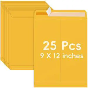 25 Pack 9 x 12 Catalog Mailing Envelopes, Self-Seal Brown Manilla Envelopes | Envelopes Letter Size for Mailing, Organize, storage, Home, Office Business 25 Pack 9 x 12 Catalog Mailing Envelopes, Self-Seal Brown Manilla Envelopes | Envelopes Letter Size for Mailing, Organize, storage, Home, Office Business