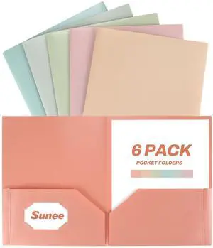 Folders with Pockets (6 Pack, Vintage Colors), Plastic Folders with Pocket, Poly Folder for Documents Letter Size, 2 Pocket Folder for Kids, Home, School, Office Folders with Pockets (6 Pack, Vintage Colors), Plastic Folders with Pocket, Poly Folder for Documents Letter Size, 2 Pocket Folder for Kids, Home, School, Office