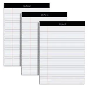 8.5 x 11.75 Inch Legal Pads, 3 Pack, Wide Ruled on Both Sides, White Paper, 50 Perforated Sheets Per Writing Pad, Proudly Made in the USA (1017036) 8.5 x 11.75 Inch Legal Pads, 3 Pack, Wide Ruled on Both Sides, White Paper, 50 Perforated Sheets Per Writing Pad, Proudly Made in the USA (1017036)