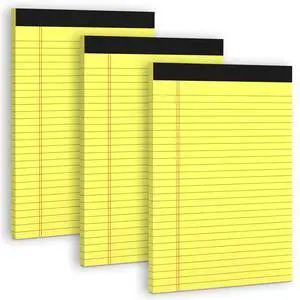 Yellow Legal Pads 8.5 x 11 Note Pads,3 Pack Yellow Legal Notepads 8.5 x 11 | Wide Ruled Writing Paper Pads,Perforated Legal Note Pad 30 Sheets Per Lined Paper Yellow Notepad for Taking Notes,Reminders Yellow Legal Pads 8.5 x 11 Note Pads,3 Pack Yellow Legal Notepads 8.5 x 11 | Wide Ruled Writing Paper Pads,Perforated Legal Note Pad 30 Sheets Per Lined Paper Yellow Notepad for Taking Notes,Reminders