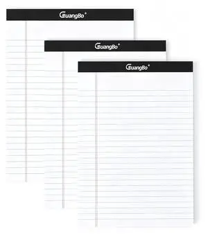 3 Pack White Legal Pads 8.5 x 11 Wide Ruled Note Pad 50 Sheets Notepads Micro Perforated Writing Pad for Work Study Daily Note Taking List 3 Pack White Legal Pads 8.5 x 11 Wide Ruled Note Pad 50 Sheets Notepads Micro Perforated Writing Pad for Work Study Daily Note Taking List