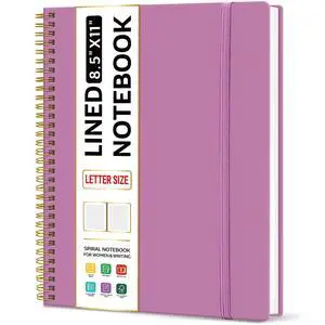 Large Spiral Lined Notebook for Work, Journal for Women & Men | Purple 8.5" x 11" Notebooks for Note taking, Writing & Journaling, College Ruled Pages, Plastic Cover Large Spiral Lined Notebook for Work, Journal for Women & Men | Purple 8.5" x 11" Notebooks for Note taking, Writing & Journaling, College Ruled Pages, Plastic Cover