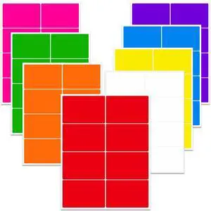 Removable Colored Labels 3" x 2" Moving Stickers for Packing Box | 256 pack large Coding Labels waterproof writable surface 8 color, ideal for boxes folders files inventory storage bins Removable Colored Labels 3" x 2" Moving Stickers for Packing Box | 256 pack large Coding Labels waterproof writable surface 8 color, ideal for boxes folders files inventory storage bins