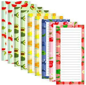 9 Pack Magnetic Notepads for Refrigerator, Magnetic Notepads for Refrigerator, Fruit Design Grocery List Pad for Fridge, Full Magnet Back Shopping Lists, 25 Sheets Per Note Pads 9 Pack Magnetic Notepads for Refrigerator, Magnetic Notepads for Refrigerator, Fruit Design Grocery List Pad for Fridge, Full Magnet Back Shopping Lists, 25 Sheets Per Note Pads