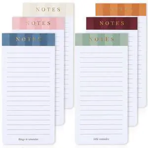 Beautiful Magnetic Notepads for Fridge - Set Of 6 To Do List Pads | Modern Note Pads with Lined Pages to Easily Write Notes and Make Grocery/shopping Lists - Strong Magnets for Refrigerator Beautiful Magnetic Notepads for Fridge - Set Of 6 To Do List Pads | Modern Note Pads with Lined Pages to Easily Write Notes and Make Grocery/shopping Lists - Strong Magnets for Refrigerator