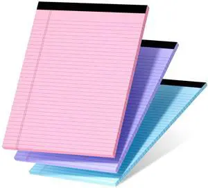 3 Pcs Legal Pads 8.5 x 11 Colored Note Pads 8.5 x 11 Notepad 30 Sheets/Pad, Micro Perforated Writing Pads Color Lined Paper College Ruled Pad of Paper Notebook To-Do List for Office & School Supplies 3 Pcs Legal Pads 8.5 x 11 Colored Note Pads 8.5 x 11 Notepad 30 Sheets/Pad, Micro Perforated Writing Pads Color Lined Paper College Ruled Pad of Paper Notebook To-Do List for Office & School Supplies