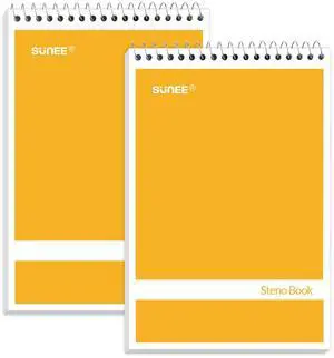 2 Pack Steno Pads 6x9, Gregg Rule, 60 Sheets, Spiral Notebook 6x9, White Paper, Take Notes with Top Spiral Notebook, for School, University, College, Work, Office, Yellow 2 Pack Steno Pads 6x9, Gregg Rule, 60 Sheets, Spiral Notebook 6x9, White Paper, Take Notes with Top Spiral Notebook, for School, University, College, Work, Office, Yellow
