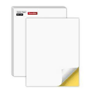 Sticker Paper for Printer, Printable Matte White Sticker - 30 Sheets | Laser/Inkjet Printing, 8.5" x 11" Sticker Paper for Printer, Printable Matte White Sticker - 30 Sheets | Laser/Inkjet Printing, 8.5" x 11"